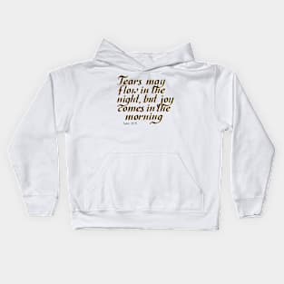 Lettering from Salm 30:5 Kids Hoodie